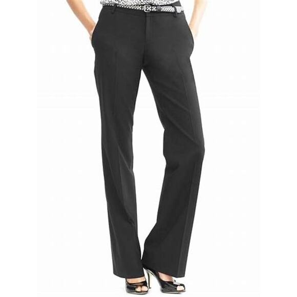 Banana Republic Martin Black Wide Leg Wool Trouser Dress Pants Size 2 Short - Picture 1 of 10